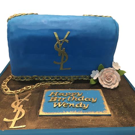 ysl cake bag|Designer YSL bag custom birthday cake – Maddies Cakes.